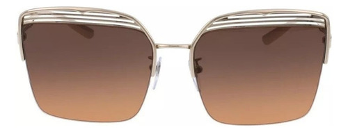 Anteojos De Sol Bvlgari Moda Bv6126 278/18 Unitalla, Diseño Rectangular, Color Dorado Con Marco Color Dorado, Lente Cafe Naranjoso Degradado De Acero Inoxidable Degradado, Varilla Dorada