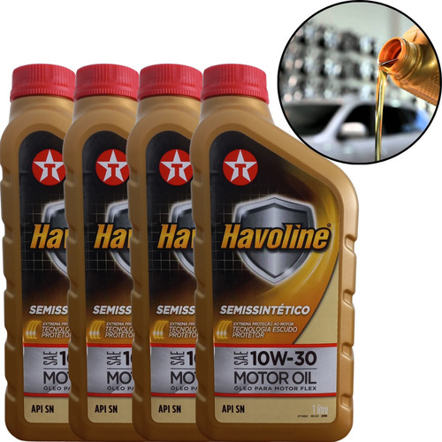 4 Litros Óleo Motor Semi-sintético Havoline 10w30 Sn Texaco