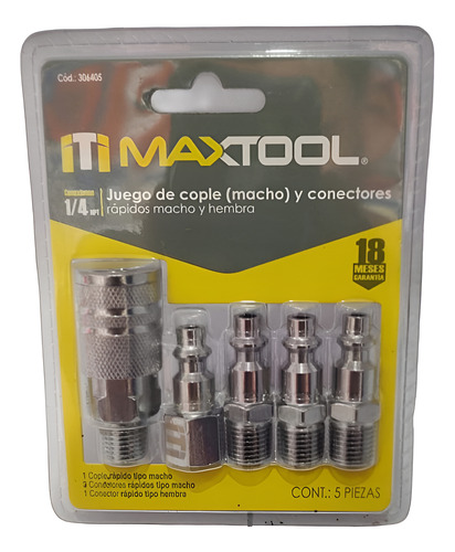 Juego De Cople Y Conectores Rapidos Para Compresor Maxtool