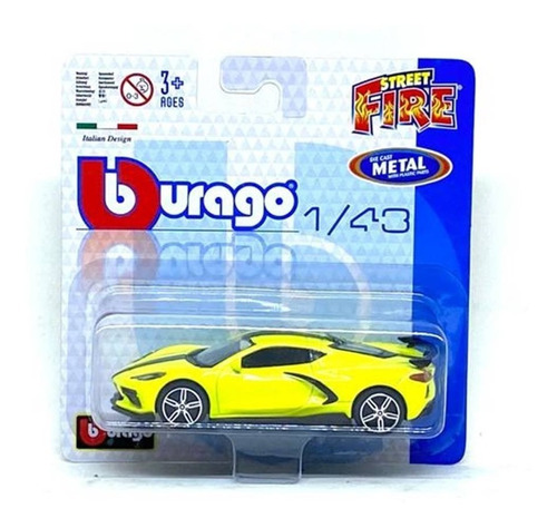 Burago 2020 Chevrolet Corvette 1/43 Metal Coleccionable 