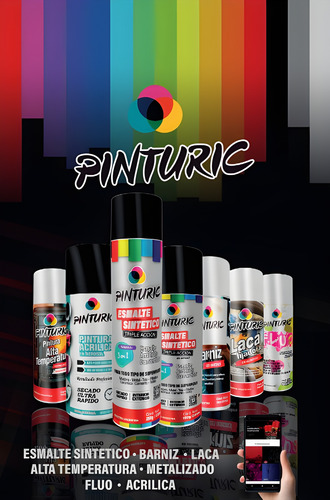 Pintura Aerosol Esmalte Pinturic Blanco Brillante 350ml