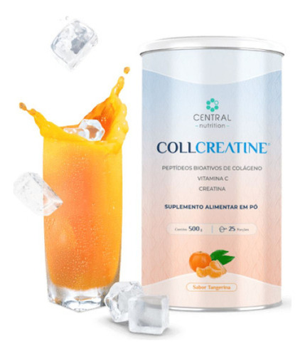 2x Collcreatine - 500g - Central Nutrition - Sabor Tangerina