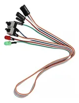 Comprar Cabo Interruptor Botão Power + Botão Reset Com Leds Ligar Pc