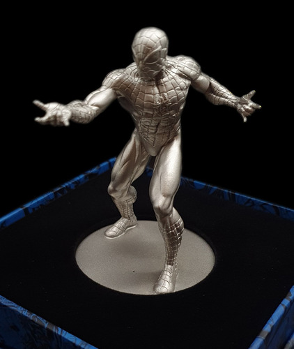 Marvel Spider-man Estatua 140 Gramos De Plata Pura