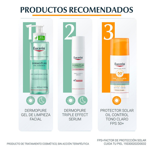 Eucerin Sun Control Protector Solar Facial Claro Fps50+ 50ml
