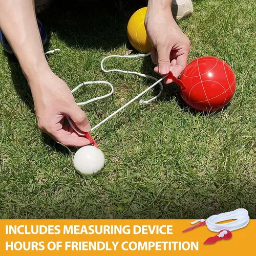 Set De Bocce Ball 107mm Regulación Para Juegos En Jardín