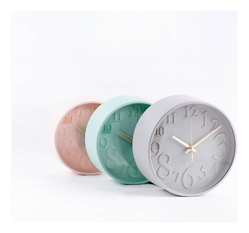 Reloj De Pared Redondo Moderno 20cm Deco Moda Pettish Online Estructura . Fondo Verde