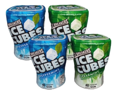 4x Ice Breakers Ice Cubes Chicles De Sabores Varios