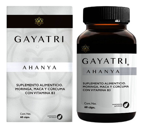 Gayatri Ahanya Moringa, Maca, Cúrcuma Y Vit B3 60 Caps Sabor Sin Sabor