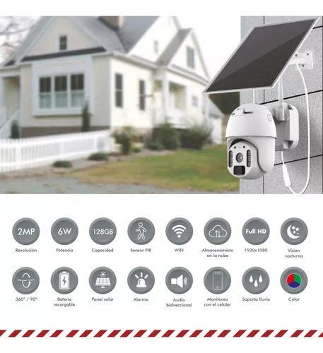 Camara Solar Ip Wifi Exterior Ptz 360 Alta Difinicion App