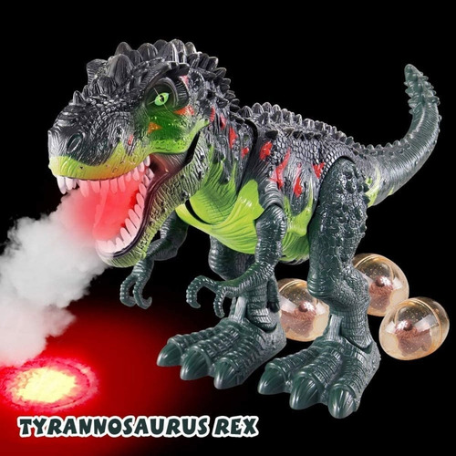 Imagen 2 de 9 de Dinosaurio T-rex Grande Pone Huevo, Bota Humo, Camina Sonido