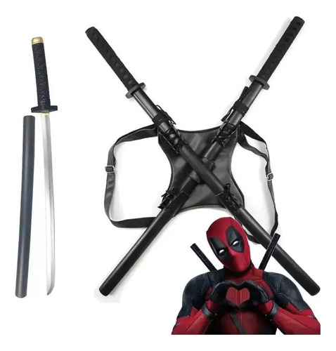 Deadpool Katana Set 2 Espadas + Mochila 76cm