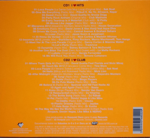 Cd Doble I Love Verano 2012 (interpretes Varios)