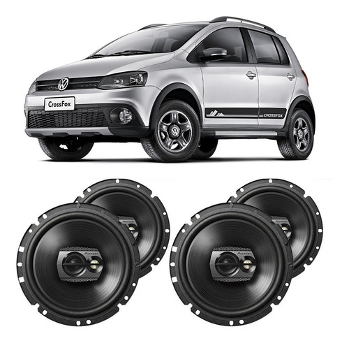 Falante Vw Crossfox 2008 A 2014 200w Rms Automotivo Kit