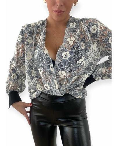 Blusa Elegante De Fiesta Mujer Blanca Tendencia