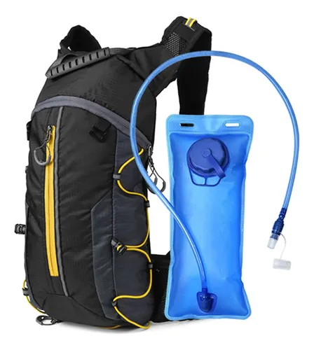 Mochila Hidratación Hiking Campismo Ciclismo+bolsa De Agua2l Amarillo