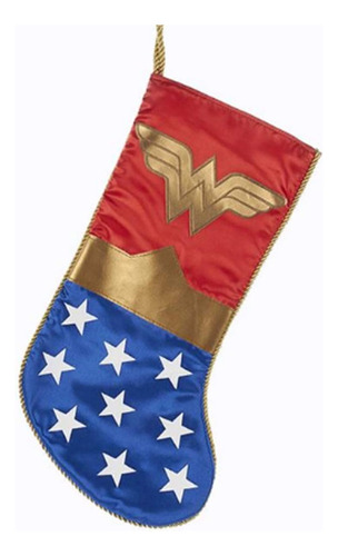 Calcetín Navideño Con Logo De Kurt Adler Wonder Woman, Talla