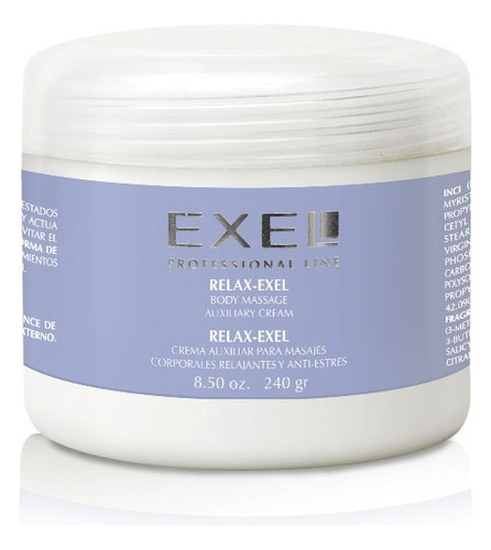 Exel Relax Exel Crema Para Masajes Modeladores 240g 502