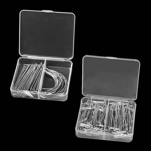 2 Encaixotado Striaght Curvada T Tipo Peruca Diy Suprimentos