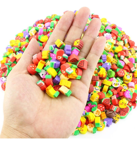 Pralb 1000 Gomas De Borrar, Colección De Frutas, Vegetales A