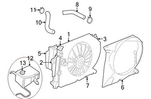 Imagen 2 de 4 de Envase Reservorio Refrigerante Jeep Grand Cherokee 2005-2010