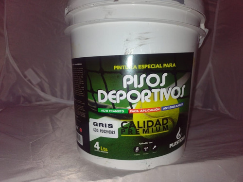 Pintura Pisos Deportivos Acrilica  Premium  X 4 Litros