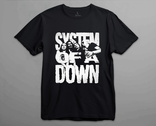 Remera Algodón System Of A Down Soad Negra Logo Grande