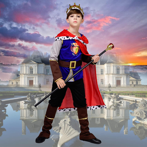 Disfraz De Rey Príncipe Medieval Para Niño Dsplay (4-6 Años)