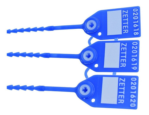 Sellos Precintos Seguridad Foliados 1000 Piezas 27 Cm Cincho Color Azul