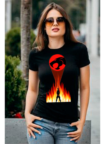 Playera Negra Thundercats Señal. Casual