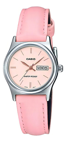 Reloj Casio De Dama Ltp-v004l-4b, Doble Fechador