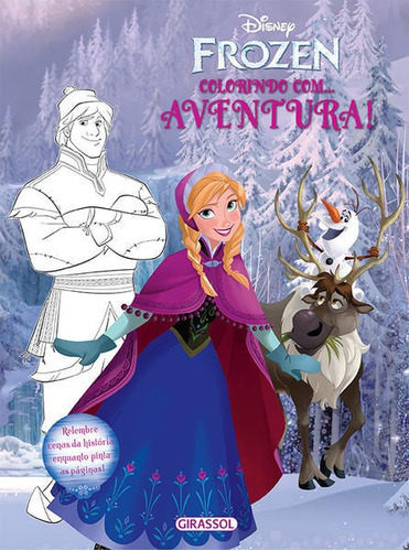 Disney - Frozen - Colorindo Com - Aventura, De Disney Book Group. Editora Girassol, Capa Mole Em Português