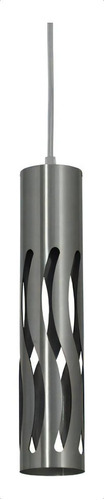 Lampara Colgante Tubo Platil Dicro Gu10 Led 30cm Color Negro