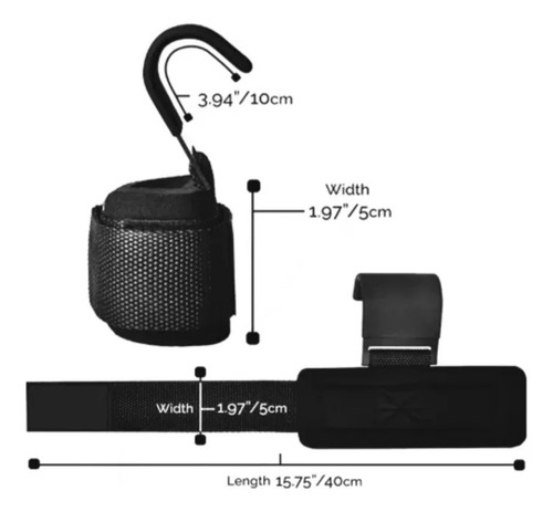 Straps Para Levantamiento De Pesas Con Soporte Powerlifting