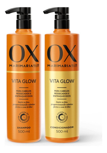  Shampoo + Condicionador Mari Maria Hair Ox Vita Glow 500ml