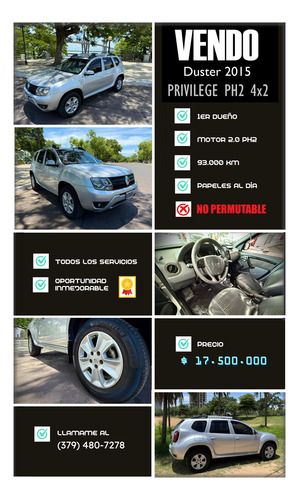 Renault Duster 2.0 Ph2 4x2 Privilege 143cv