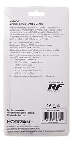 Dongle Simulador De Vuelo Inalámbrico Usb Rc Spektrum Ws2000