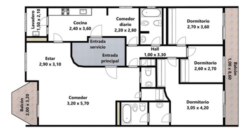 Venta Departamento 4 Ambientes Piso Amplio Luminoso Balcones Cochera Flores