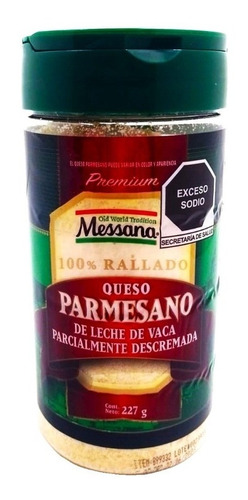 Sazonador Queso Parmesano Rallado Premium 227g Messana 