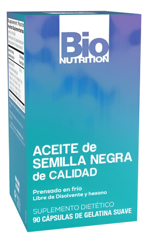Aceite De Semilla Negra 1000 Mg Bio Nutrition Sin Sabor