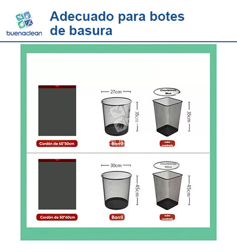 Bolsas De Basura Buenaclean 20l - Resistente Durable 90piezas