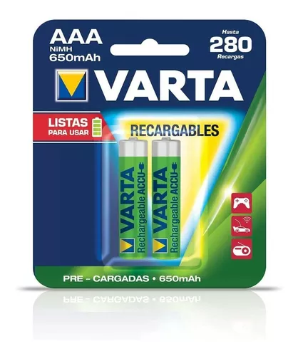 Pila recargable AAA (LR3) VARTA Recycled. 20 unidades