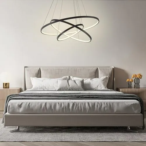 Lámpara Colgante Led Moderna 3 Anillos Para Sala Y Comedor