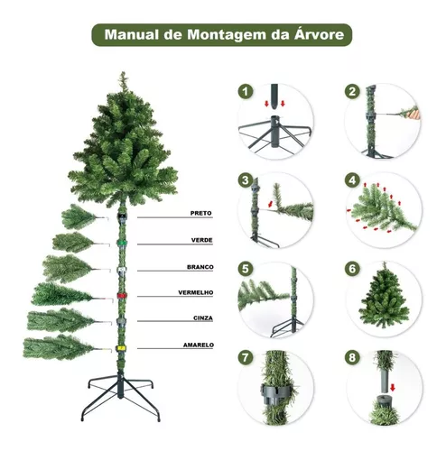 Maravilhas da China - Árvore de Natal 2,40 Metros Luxo Verde - Maravilhas  da China - Tem tudo o que você imagina