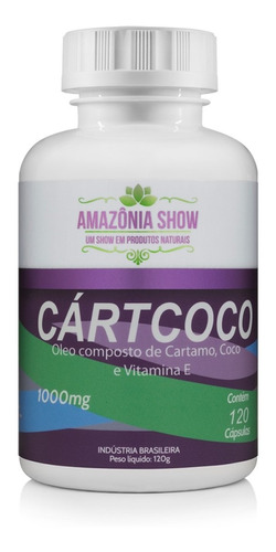 Cartamo Com Coco 120 Capsulas 1000mg Amazonia Show