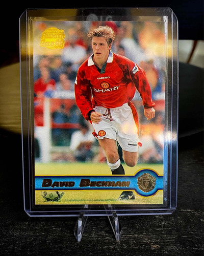 David Beckham Tarjeta '98 Merlin Gold Foil Manchester United