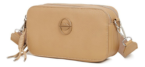 Cartera Morral Bandolera Las Oreiro Cuero Pu 22489 1 Color Caqui