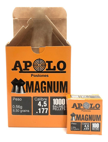 Postones Apolo Magnum 4.5mm 9gr 10x100u