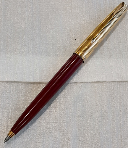 Parker 45 Custom Década Del 70 Bolígrafo Dorado Bordeaux 