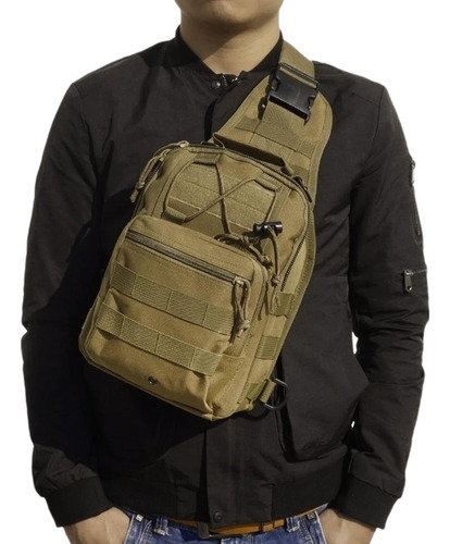 Mochila Cierre Excelente Material, Mxubb-005, 5pzas, Capacid Color Marrón Claro Diseño De La Tela Tela Militar Oxford 600d